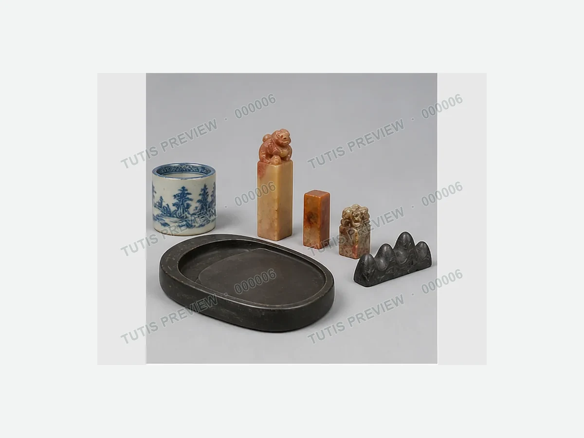 文房硯台與印石雅玩組